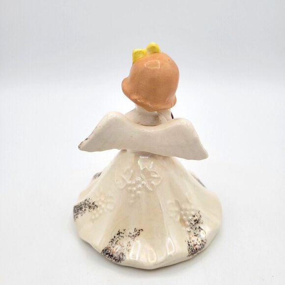 Very Rare Vtg November Angel Figurine with Cornucopia – Lefton Style Charm - Picture 4 of 9